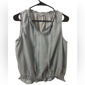 Nicole Miller Light Blue Sleeveless Blouse